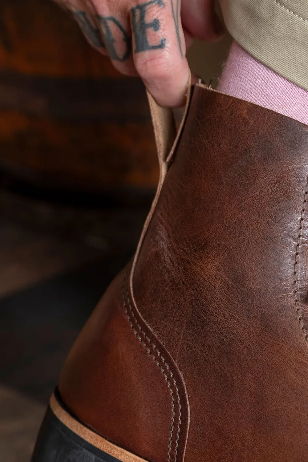 Classic Dark Tan Dress Boots