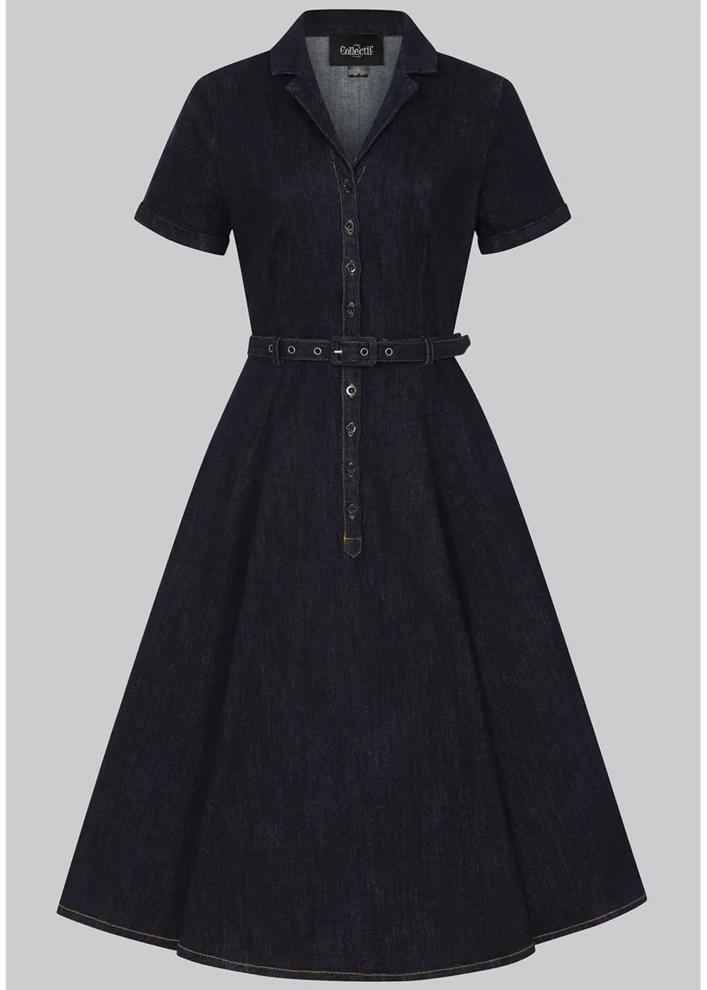 Navy Collectif Caterina Denim 50's Swing Dress