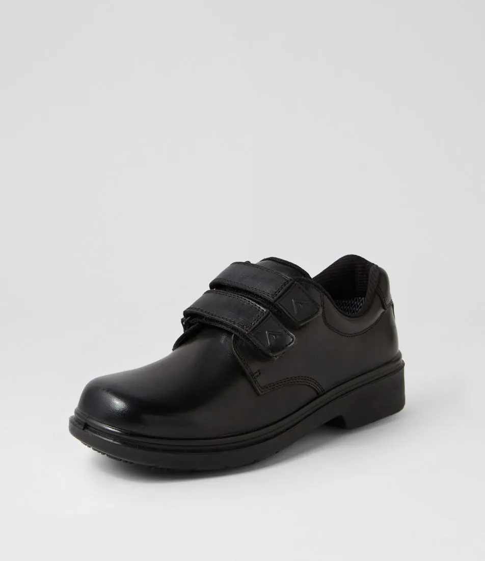 COLORADO Roar Jnr Adj D Black Leather Flat Shoes