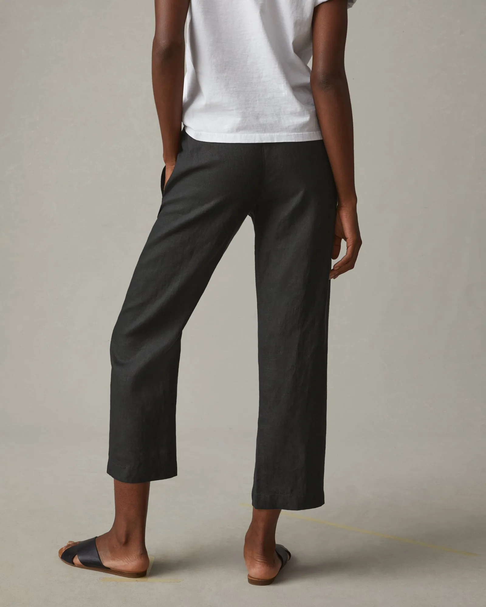 Comfortable Linen Trousers - Meteorite