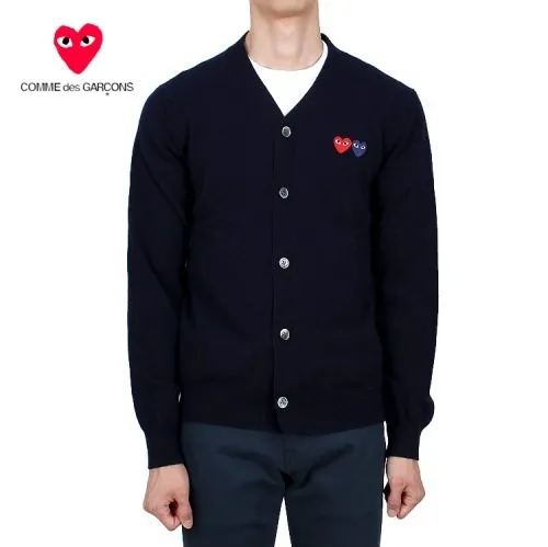 COMME des GARCONS Heart Wool Cardigans with Logo Designers