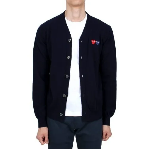 COMME des GARCONS Heart Wool Cardigans with Logo Designers