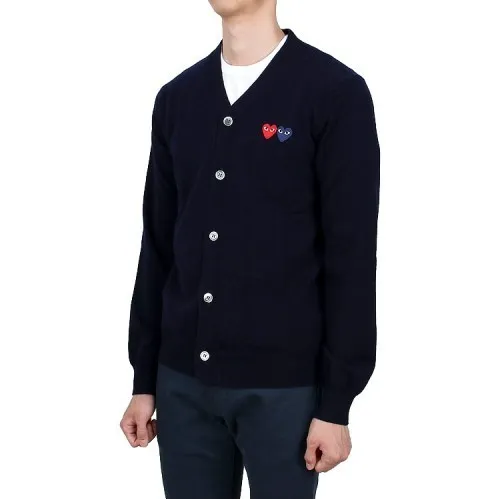 COMME des GARCONS Heart Wool Cardigans with Logo Designers