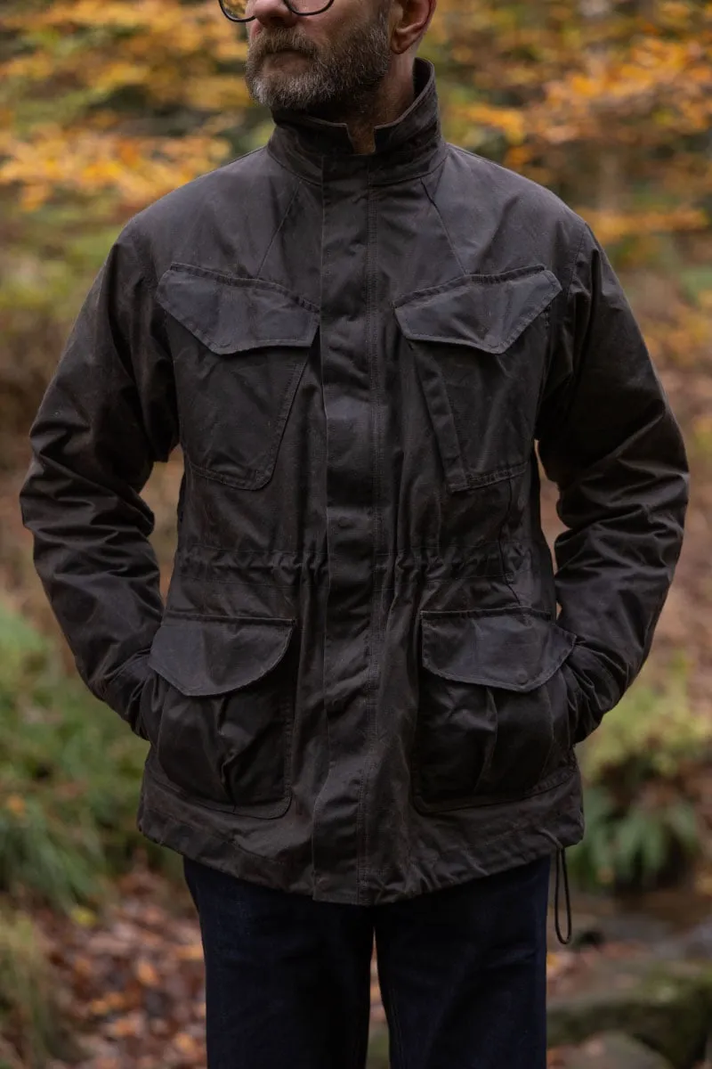 Cotton Field Jacket with Wax Finish