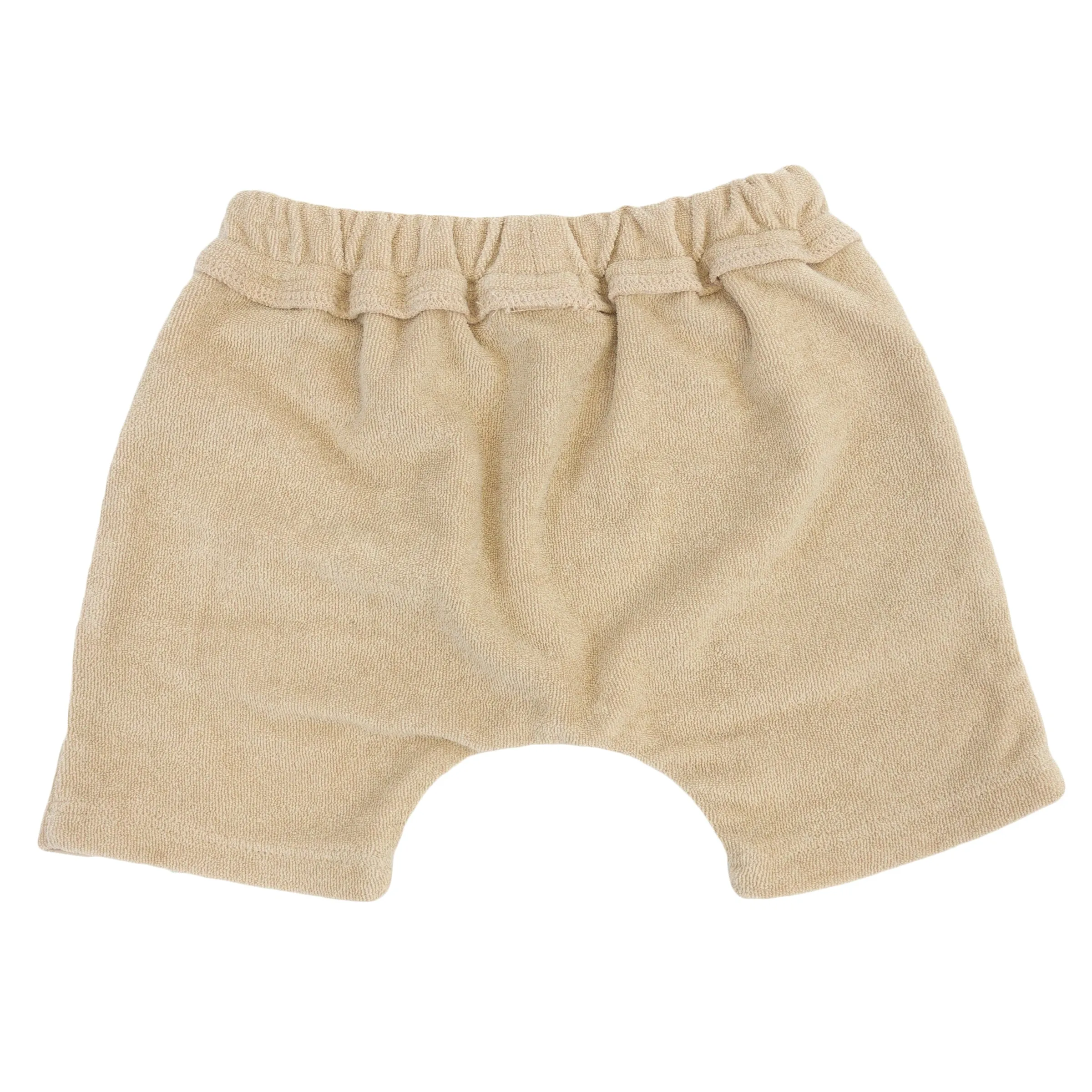 Cotton Terry Boys Pocket Shorts - Sand