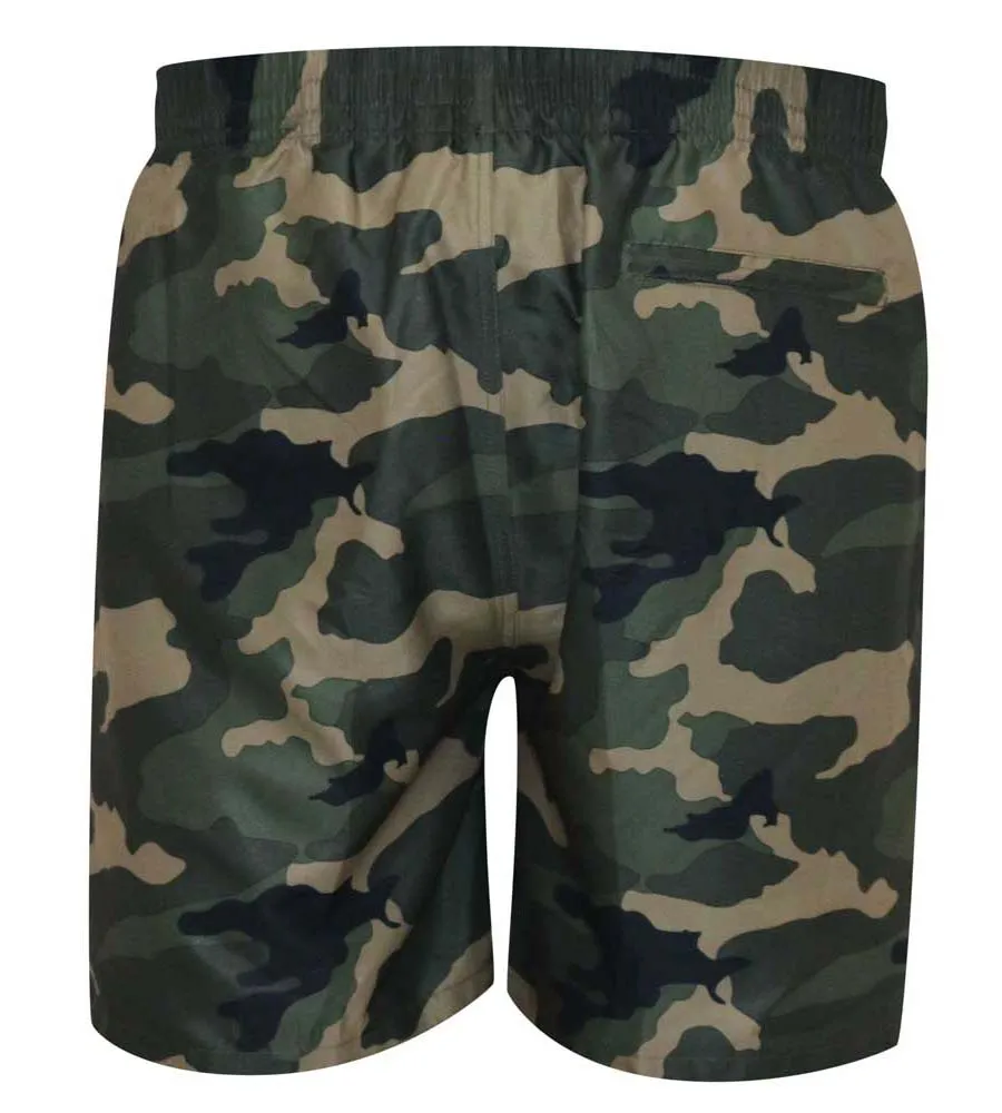 Camouflage Printed Swim Shorts (KODY) for Big Men by D555