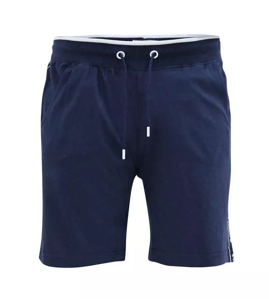 Couture Shorts With Elasticated Waistband and Branded Side Panels (BRANTHAM) for Big Men by D555