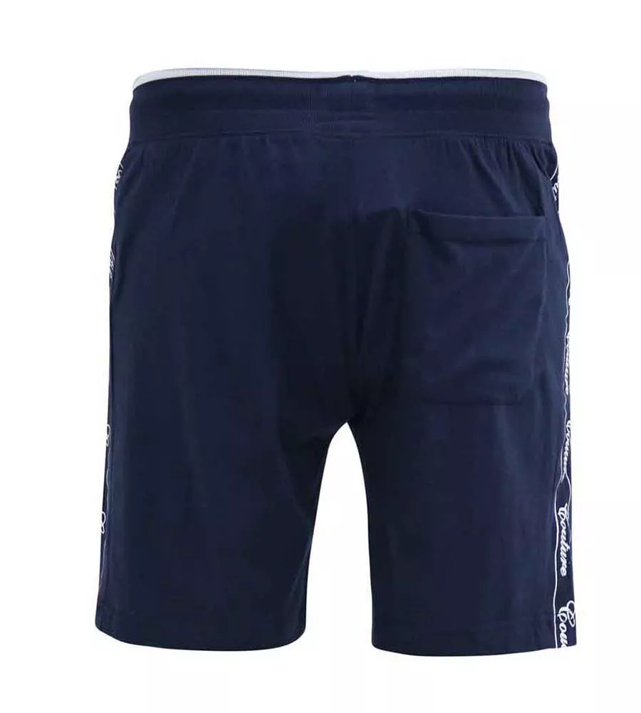 Couture Shorts With Elasticated Waistband and Branded Side Panels (BRANTHAM) for Big Men by D555