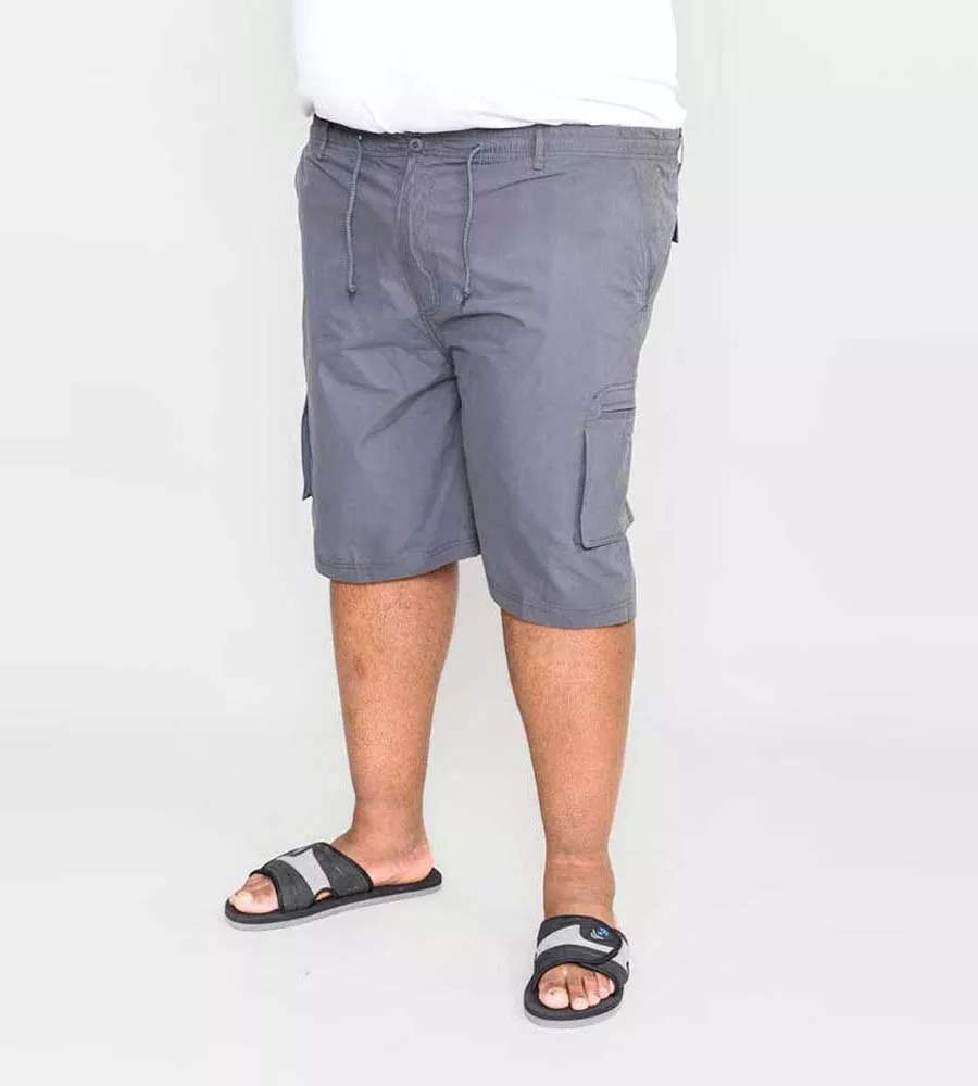 D555 Big Mens Grey Cargo Shorts - NICK GREY