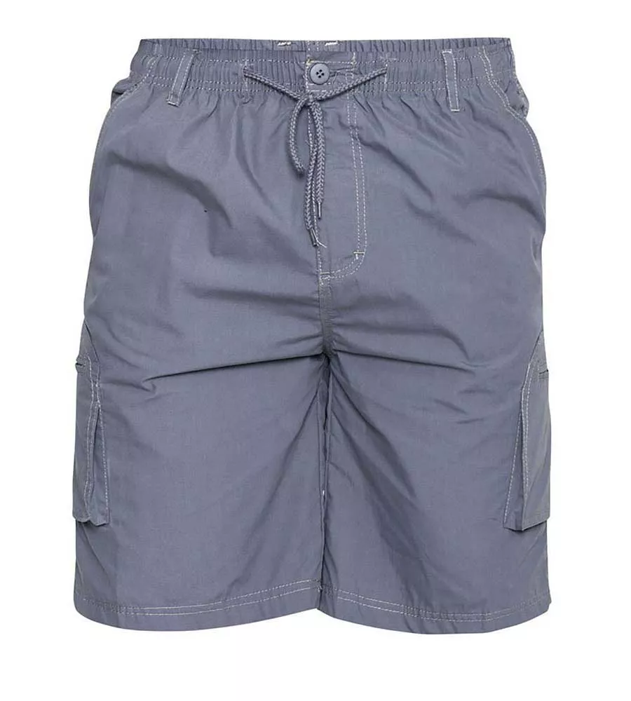 D555 Big Mens Grey Cargo Shorts - NICK GREY