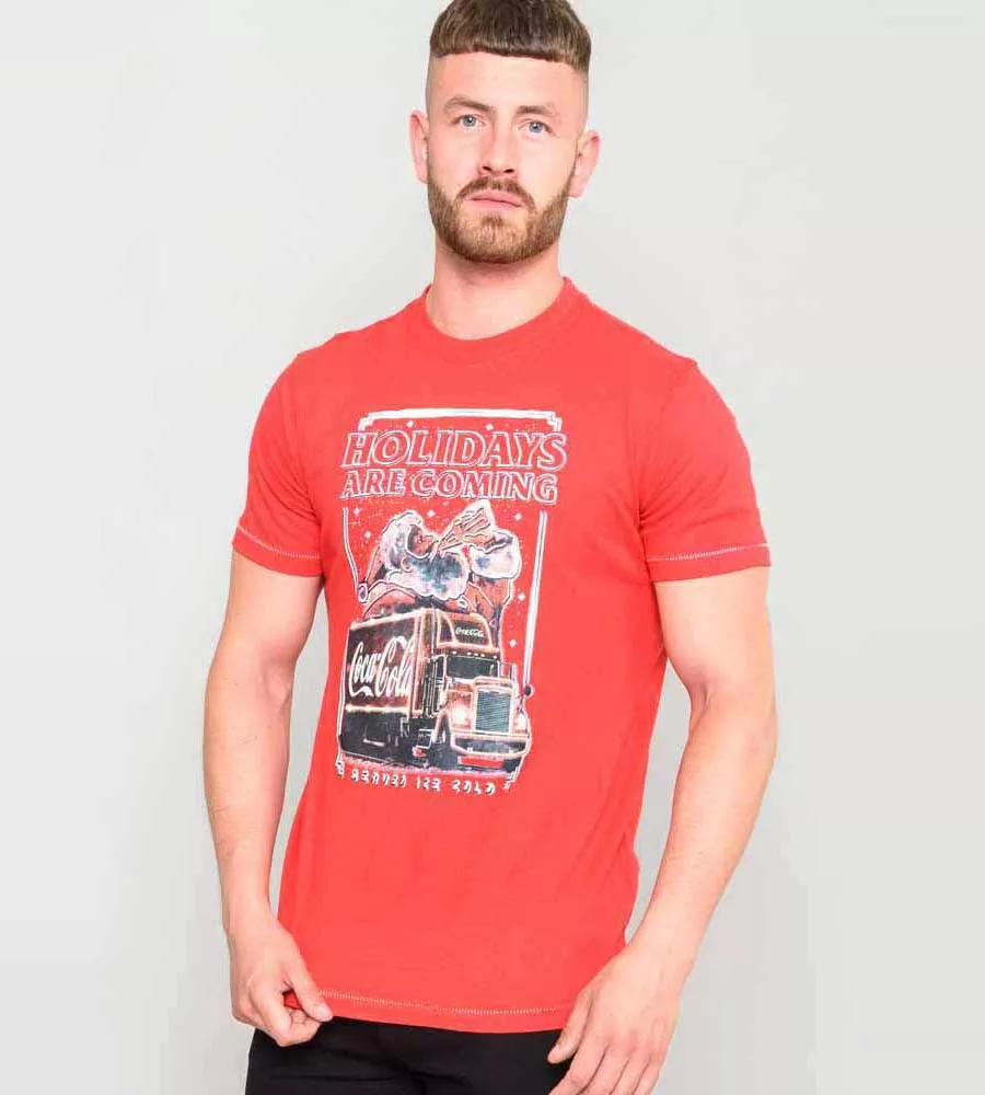 D555 Mens Coca Cola Truck Christmas Tshirt (DALTON)