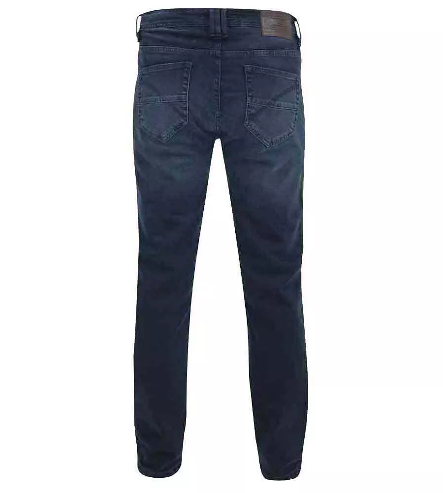 D555 Tall Mens Dark Wash Stretch Denim Jeans 1959 Fit (HOCKLIFFE)