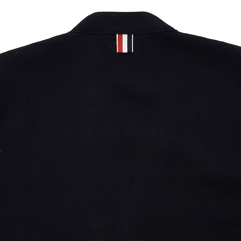 Designer Thom Browne Unisex Cardigans with Plain Logo for Street Style