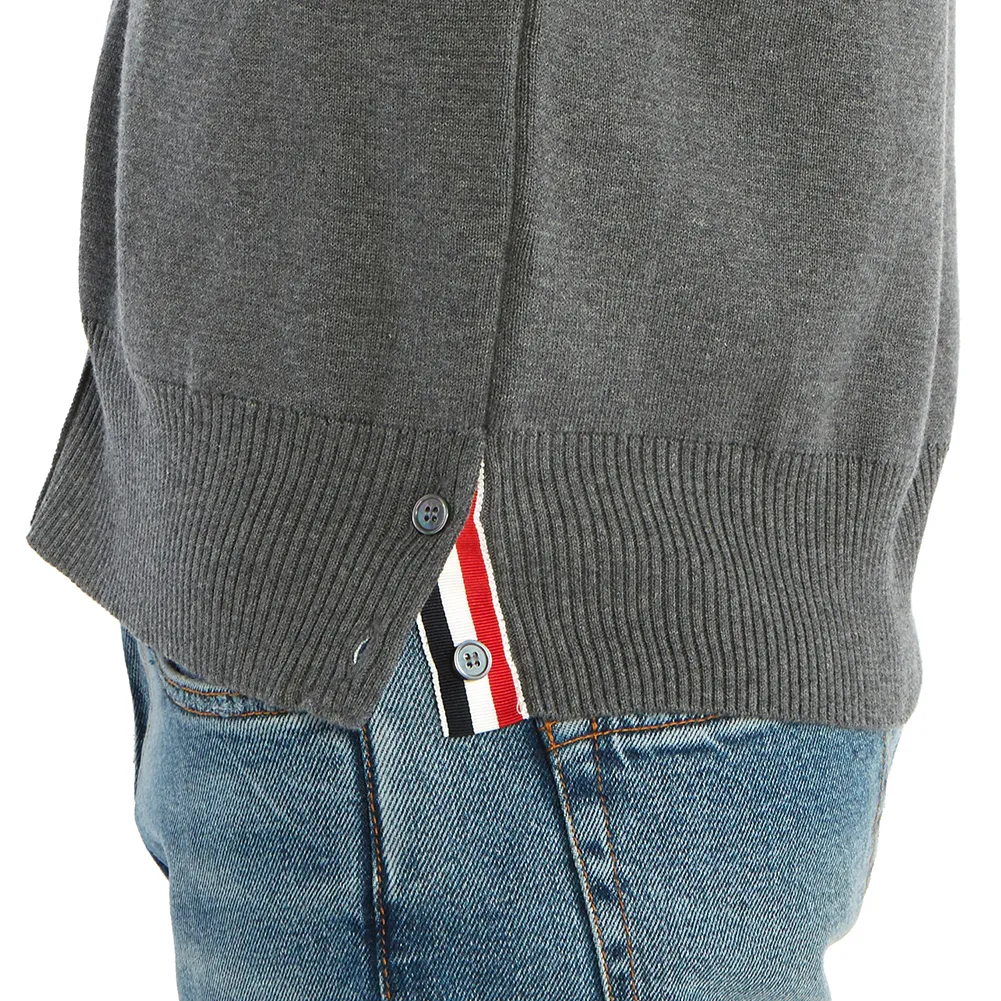 Designer Thom Browne Unisex Cardigans with Plain Logo for Street Style