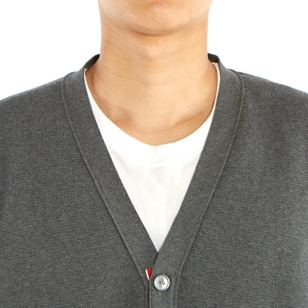 Designer Thom Browne Unisex Cardigans with Plain Logo for Street Style