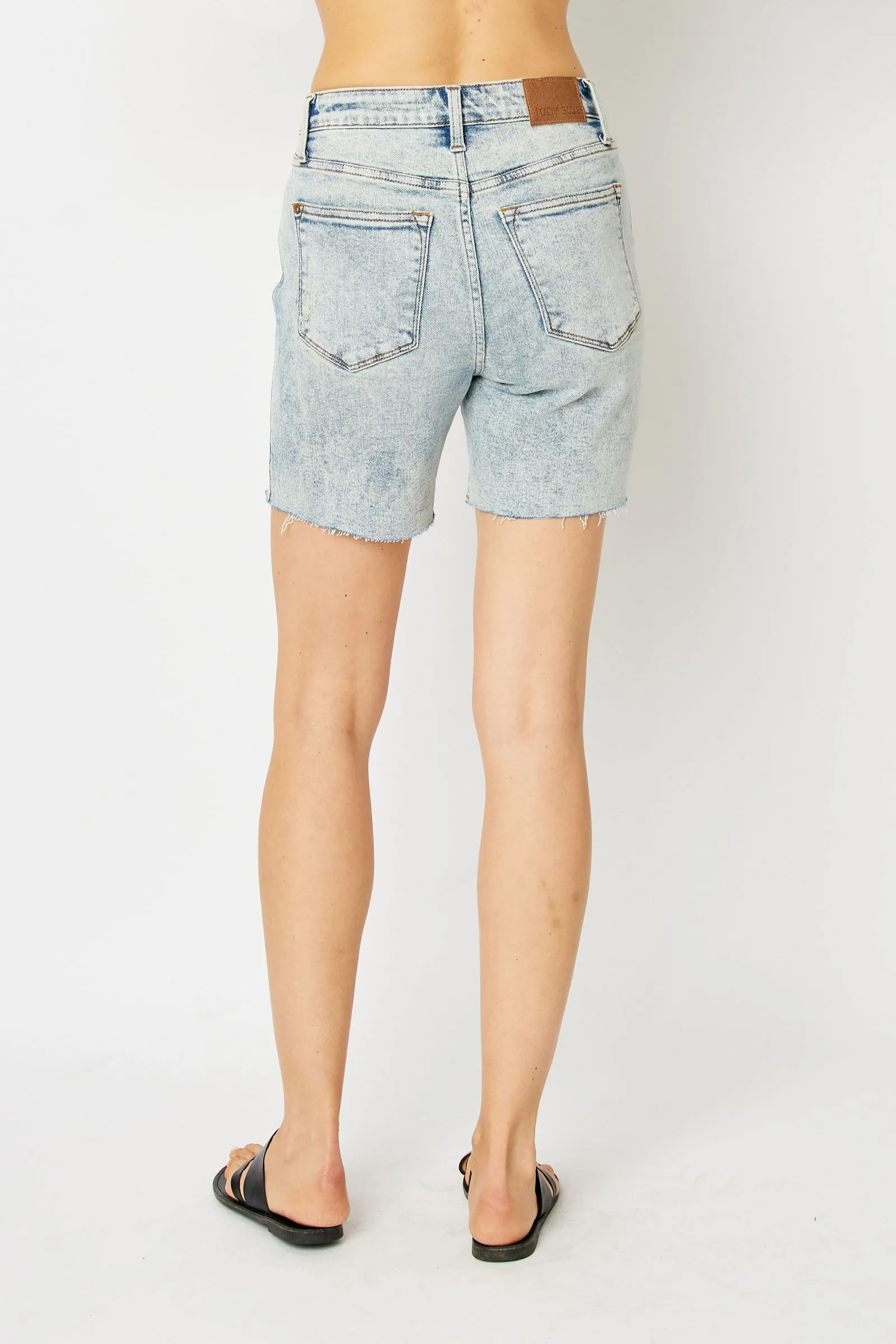 Destroyed Denim Shorts by HW Mineral Wash