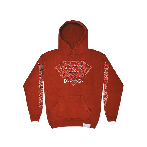 Diamond Supply Co. collaborates with Ozzy Osbourne on Mineral Wash Red Hoody