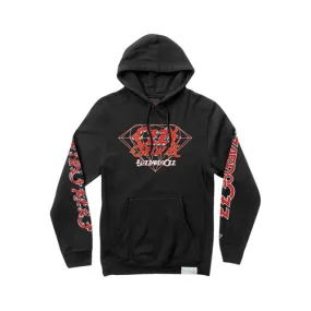 Diamond Supply Co. collaboration with Ozzy Osbourne black hoodie sweatshirt.