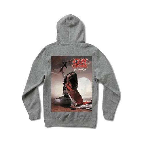 Diamond Supply Co. collaboration with Ozzy Osbourne Blizzard of Ozz Heather Grey Hoodie.