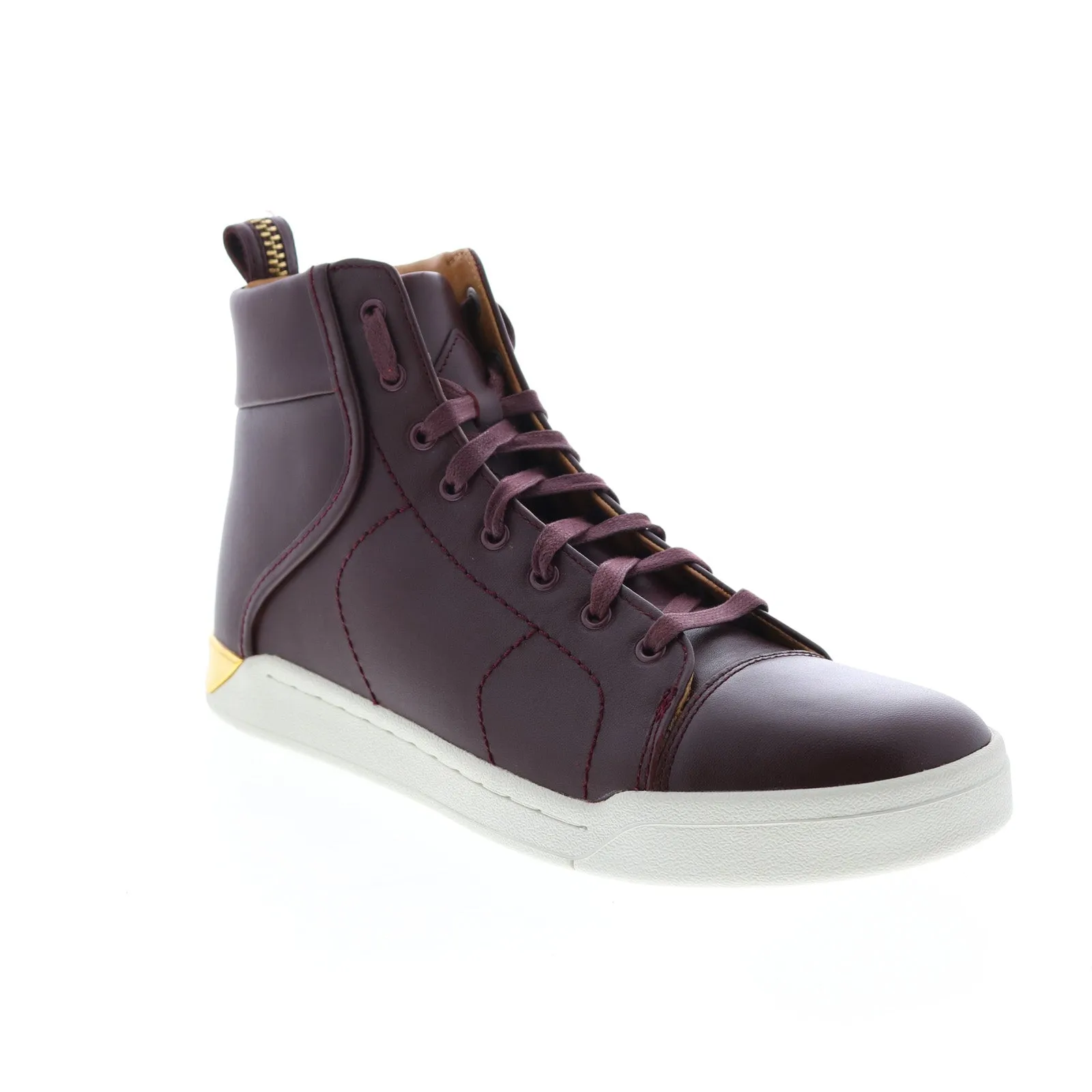 Diesel Tempus S-Marquise Mens Wine Red Leather Lifestyle Sneakers Shoes