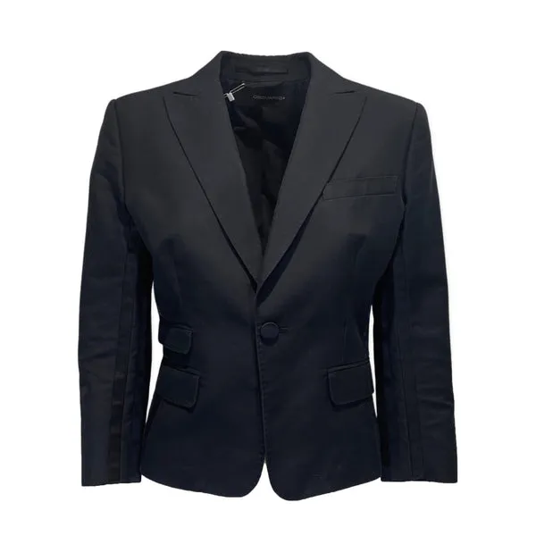 Dsquared2 Black Evening Jacket with Silk Details