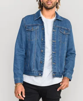 Stonewash Blue Duke Western Denim Trucker Jacket