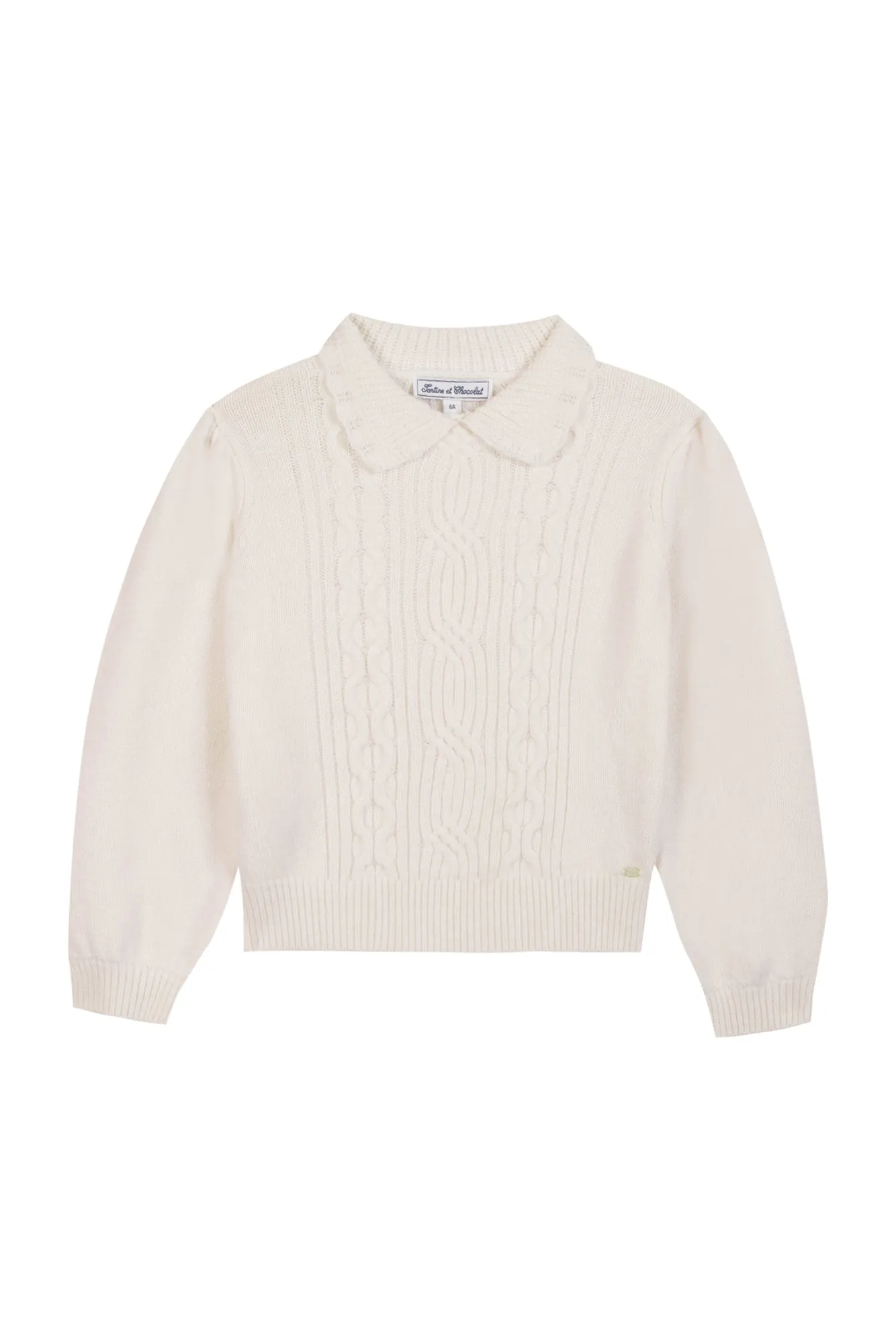 Ecru Cable Knit Sweater