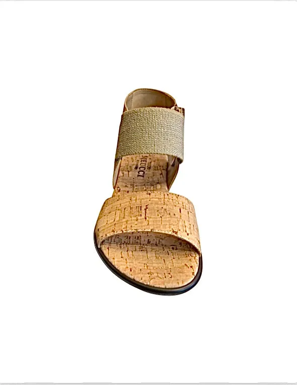 Eirlys Elastic Cork Sandal - Natural Materials