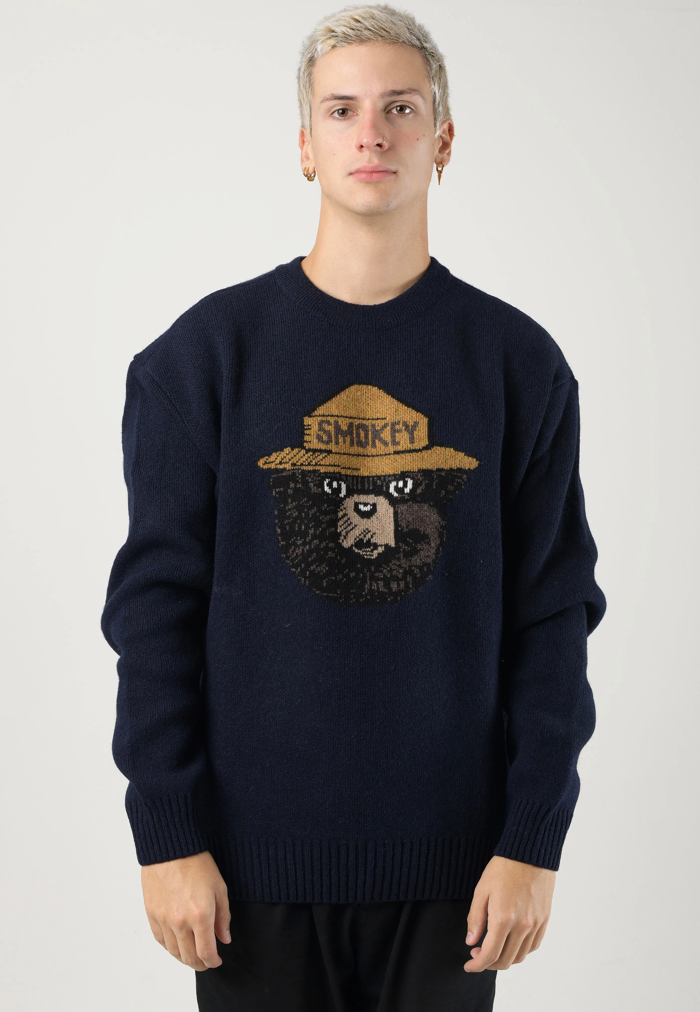 Element Jacquard Eclipse Navy Pullover featuring Smokey Bear