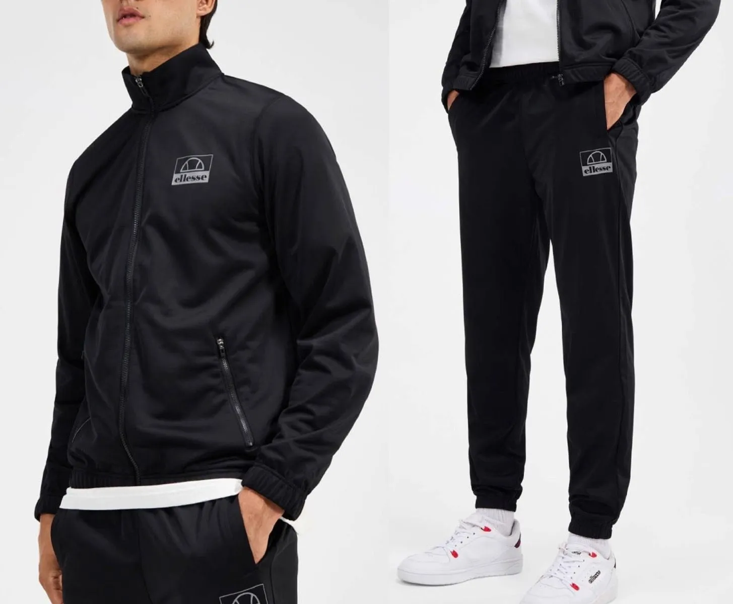 Ellesse Kartoni Tracksuit Jacket and Pant Set in Black