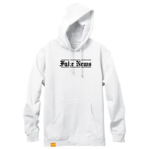 Enjoi Hoody Fake News Pullover White - Enjoi Hoody White Fake News Sweatshirt