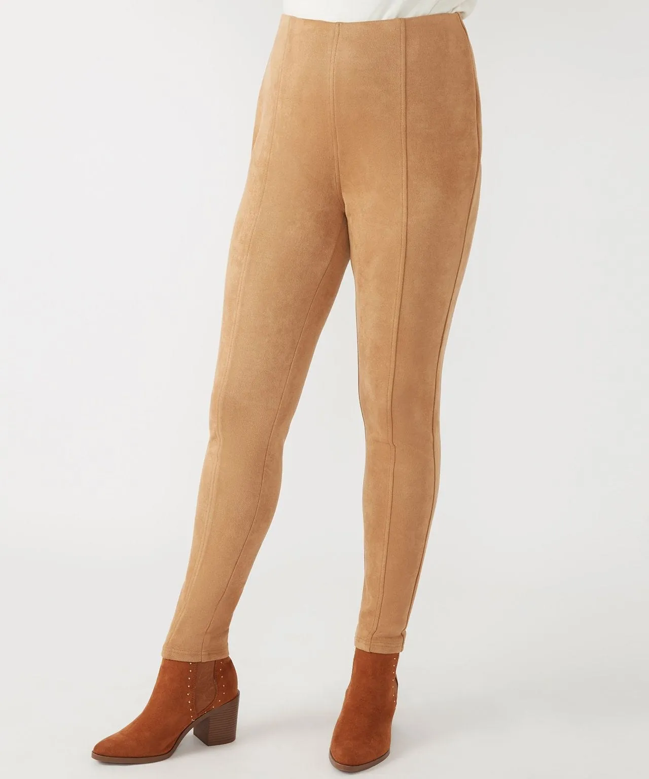 Suede Tummy Control Leggings by First Avenue