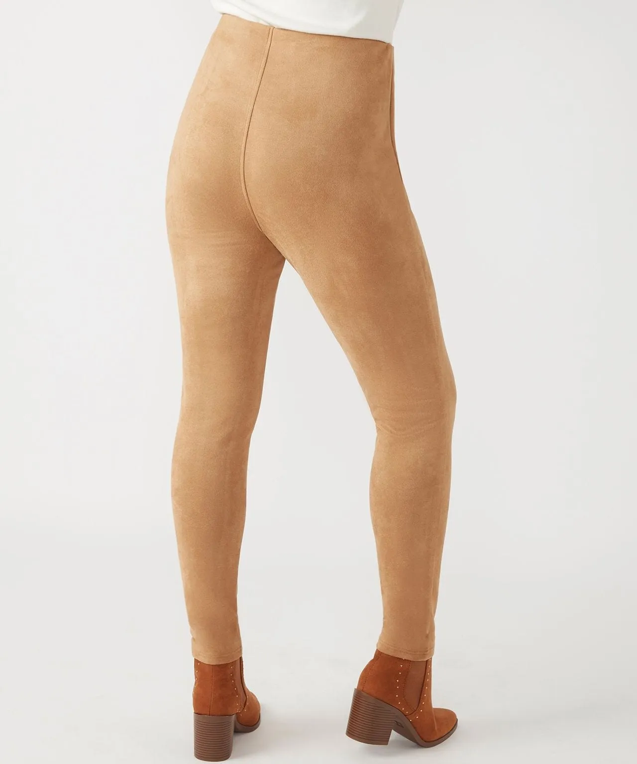 Suede Tummy Control Leggings by First Avenue