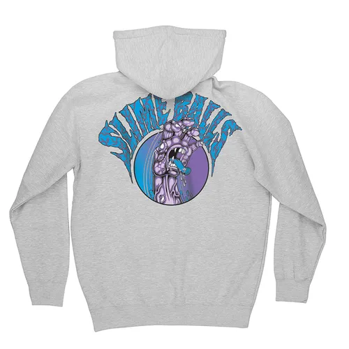 Grey Heather Slime Balls Hoody Sweatshirt Grave Hand Pullover