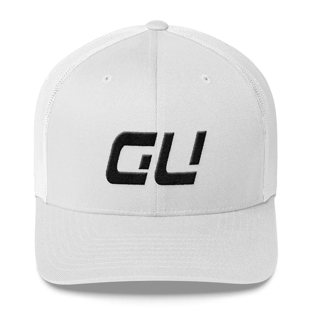 Guam Mesh Back Trucker Cap with Black Embroidery - GU - Various Hat Color Options