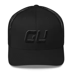 Guam Mesh Back Trucker Cap with Black Embroidery - GU - Various Hat Color Options