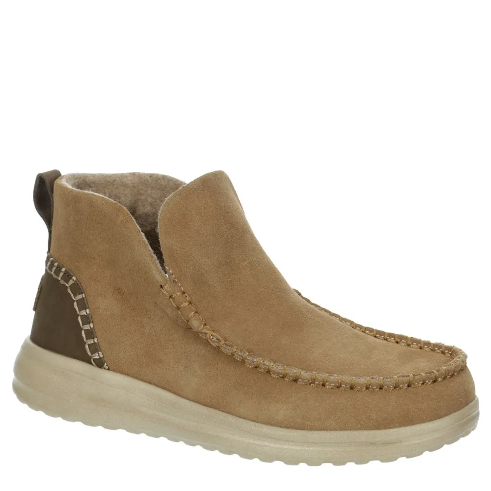 HeyDude Women's Denny Suede Slip On Sneaker Boot