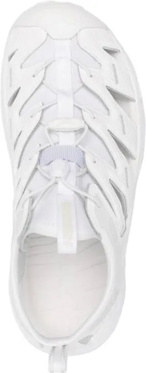 White HOKA Hopara cut-out-detail sandals