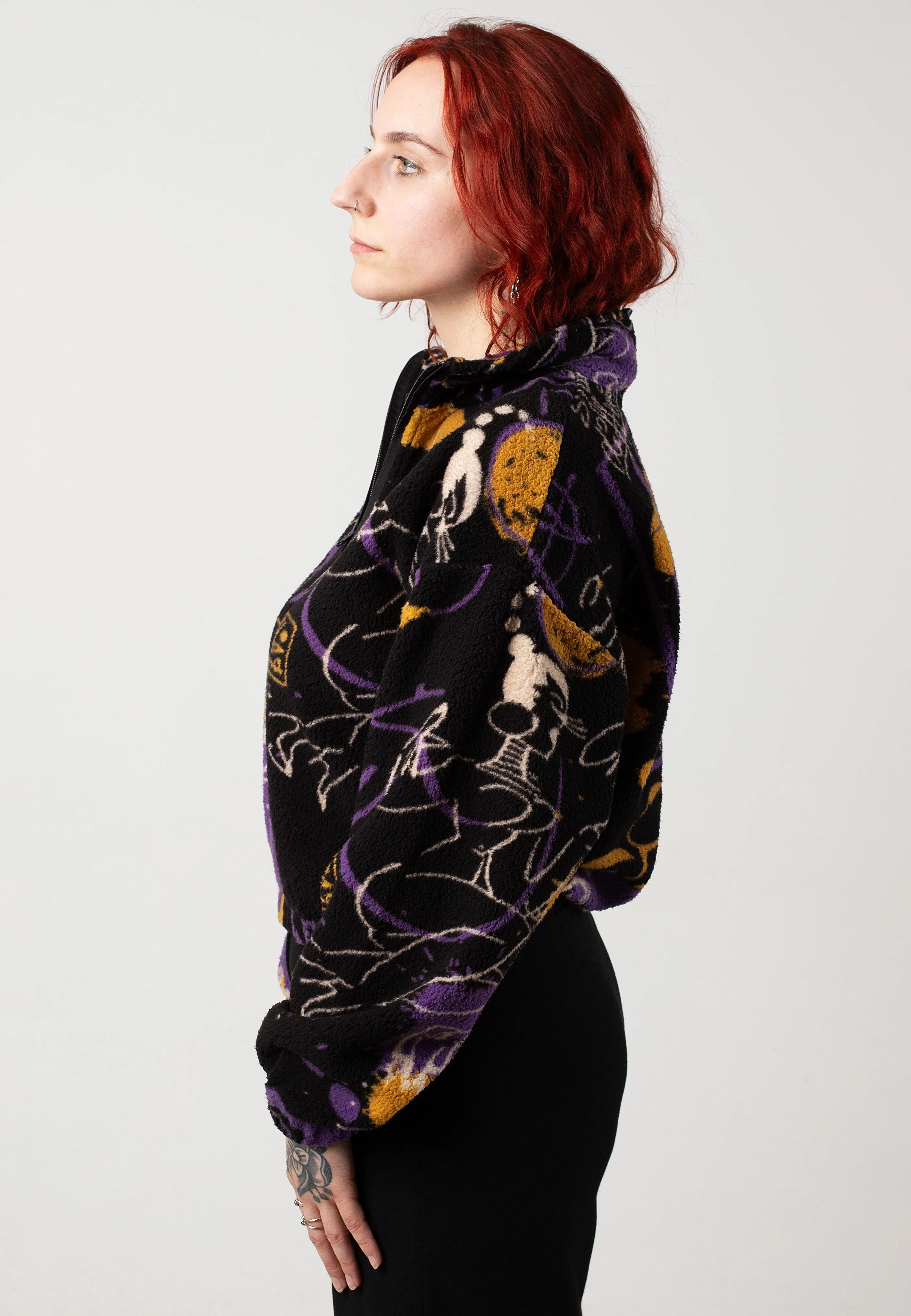 Iriedaily Arkta Teddy Black Purple Pullover