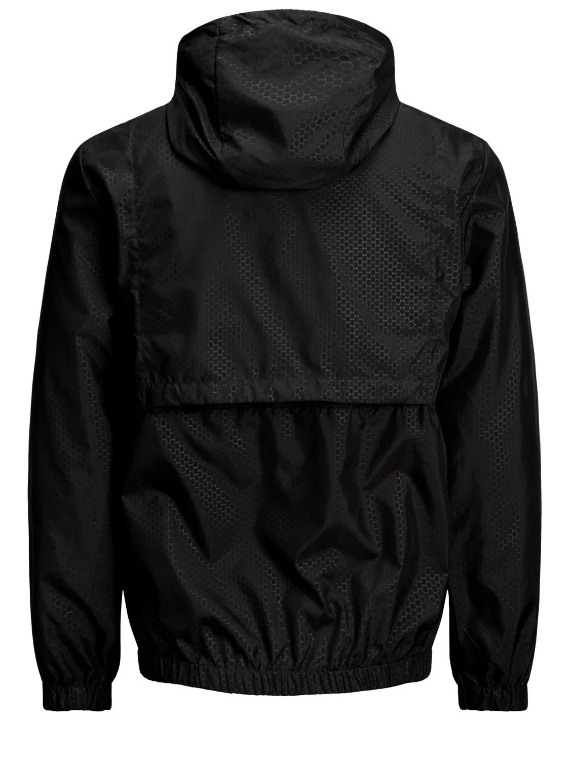 Jack & Jones Hooded Zip Through Jacket in Black Shade