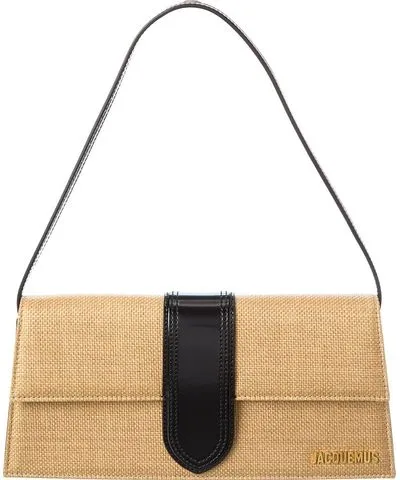 Jacquemus Long Leather-Trim Shoulder Bag Le Bambino