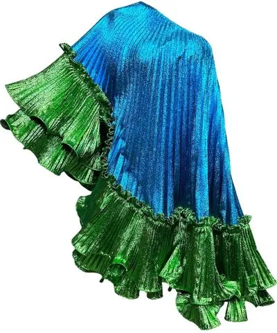 Julia Clancey Green Blue Mynxi Lady Azure Emerald Dress