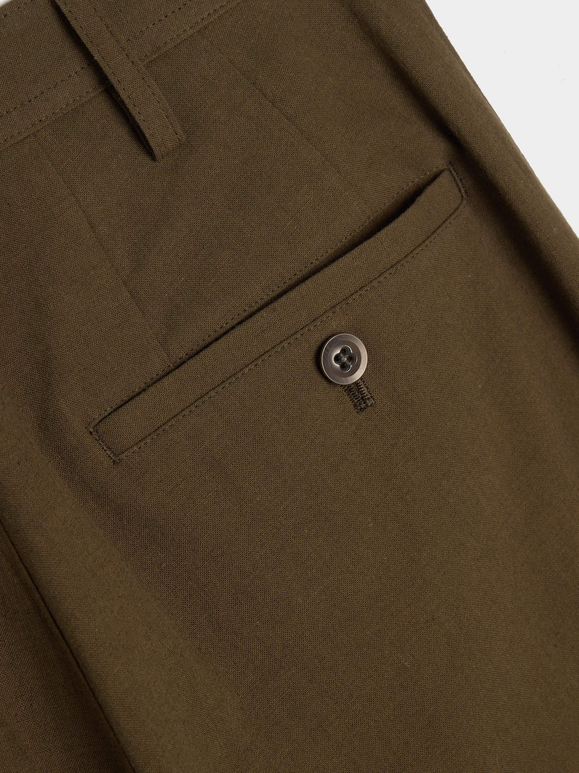 Khaki KA-Double Tuck Tapered Pant