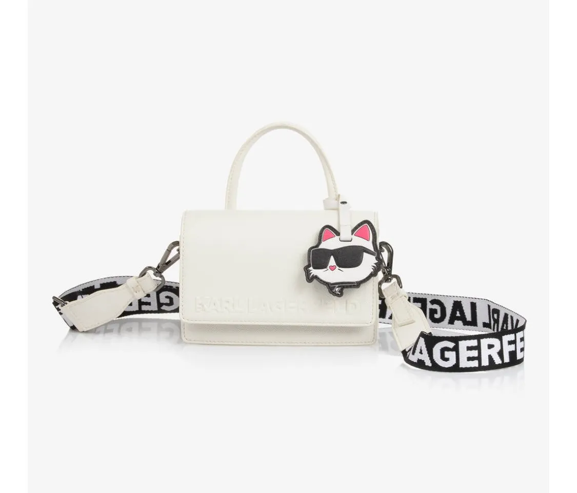 Embossed Logo Shoulder Bag by Karl Lagerfeld