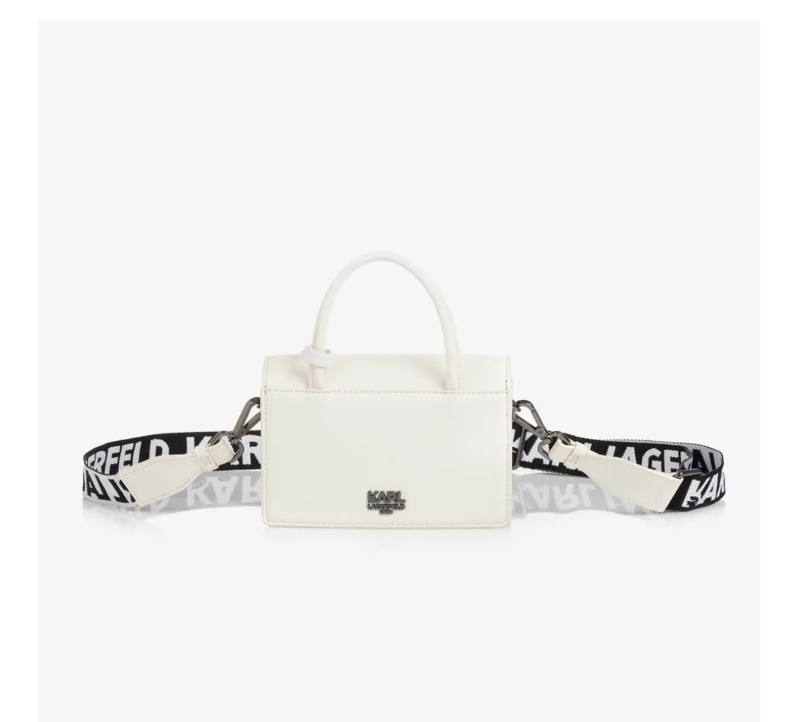 Embossed Logo Shoulder Bag by Karl Lagerfeld