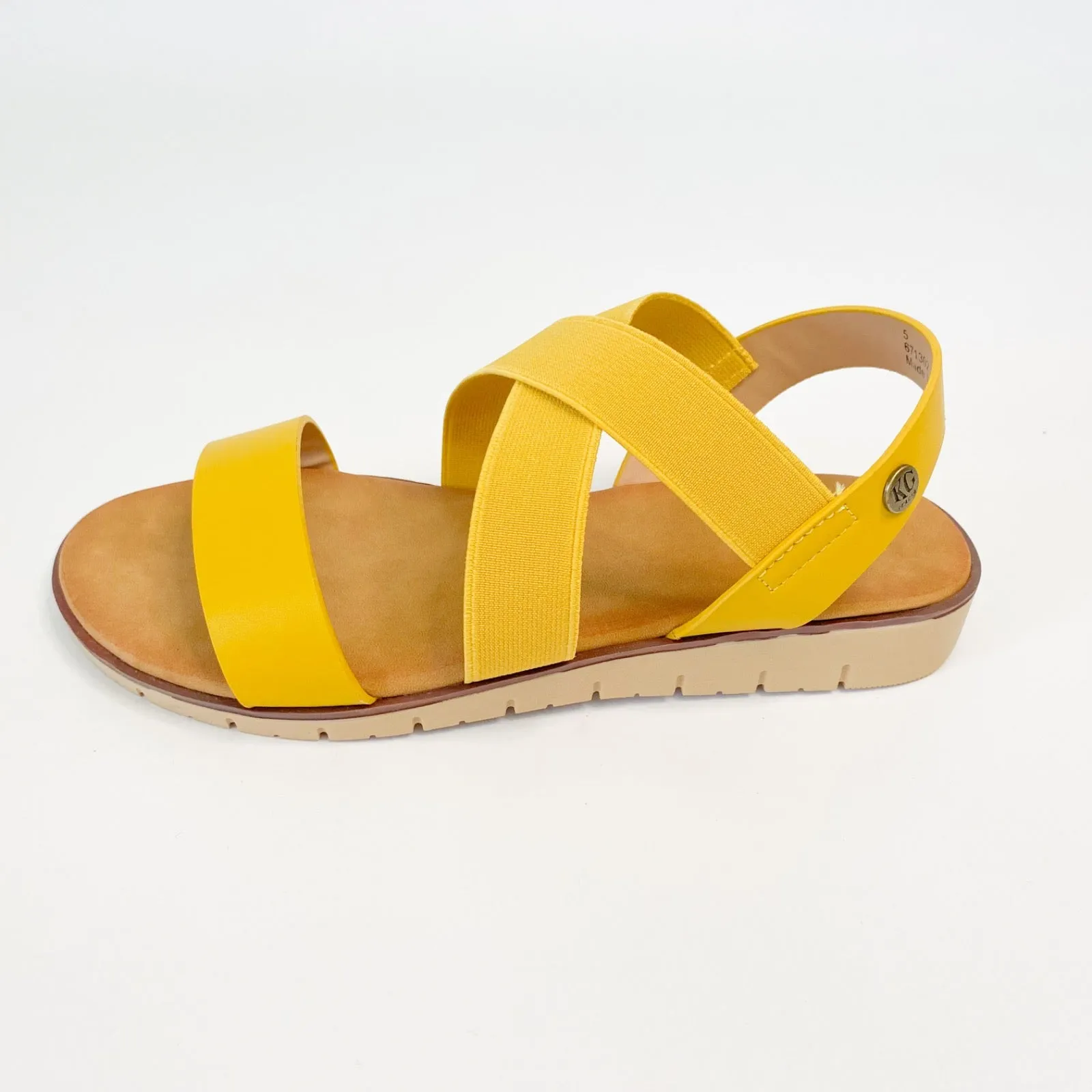 KG elasticated mustard sandal