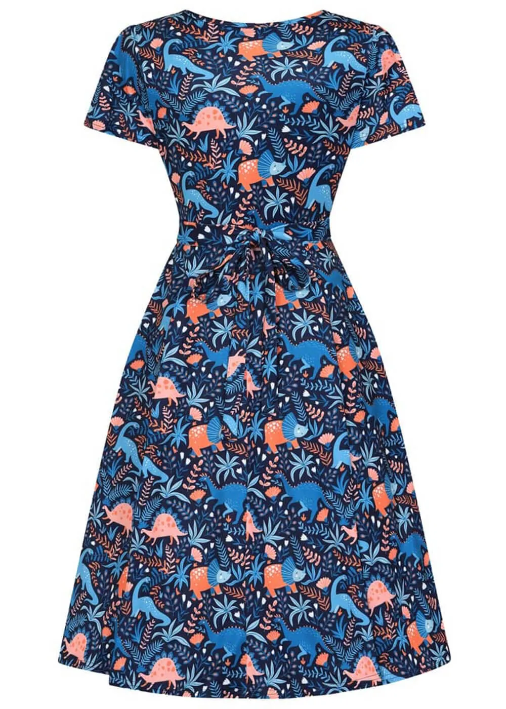 Blue Dino Swing Dress Lyra by Lady V Lady Voluptuous