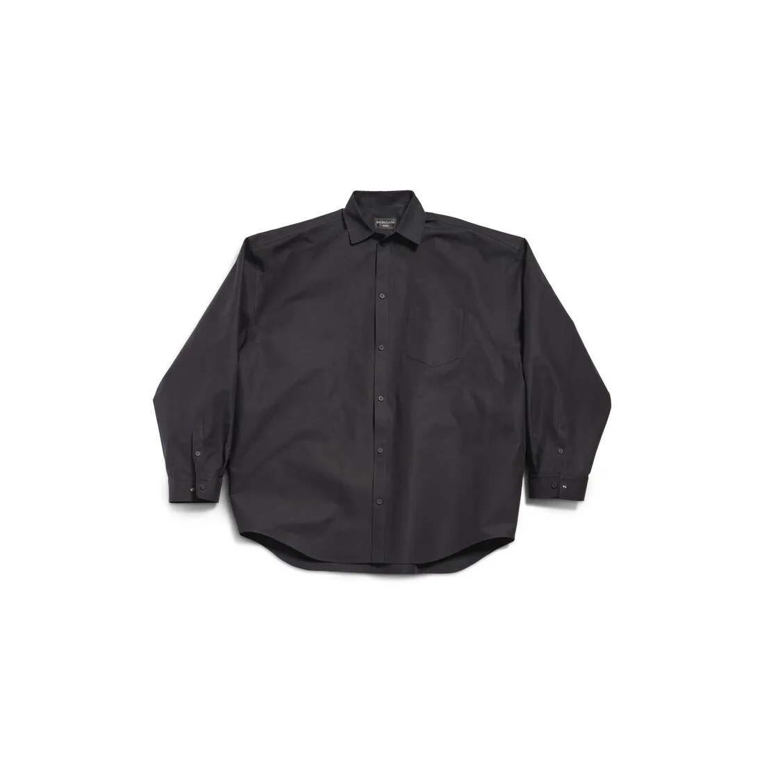 Large Fit Black Outerwear Shirt