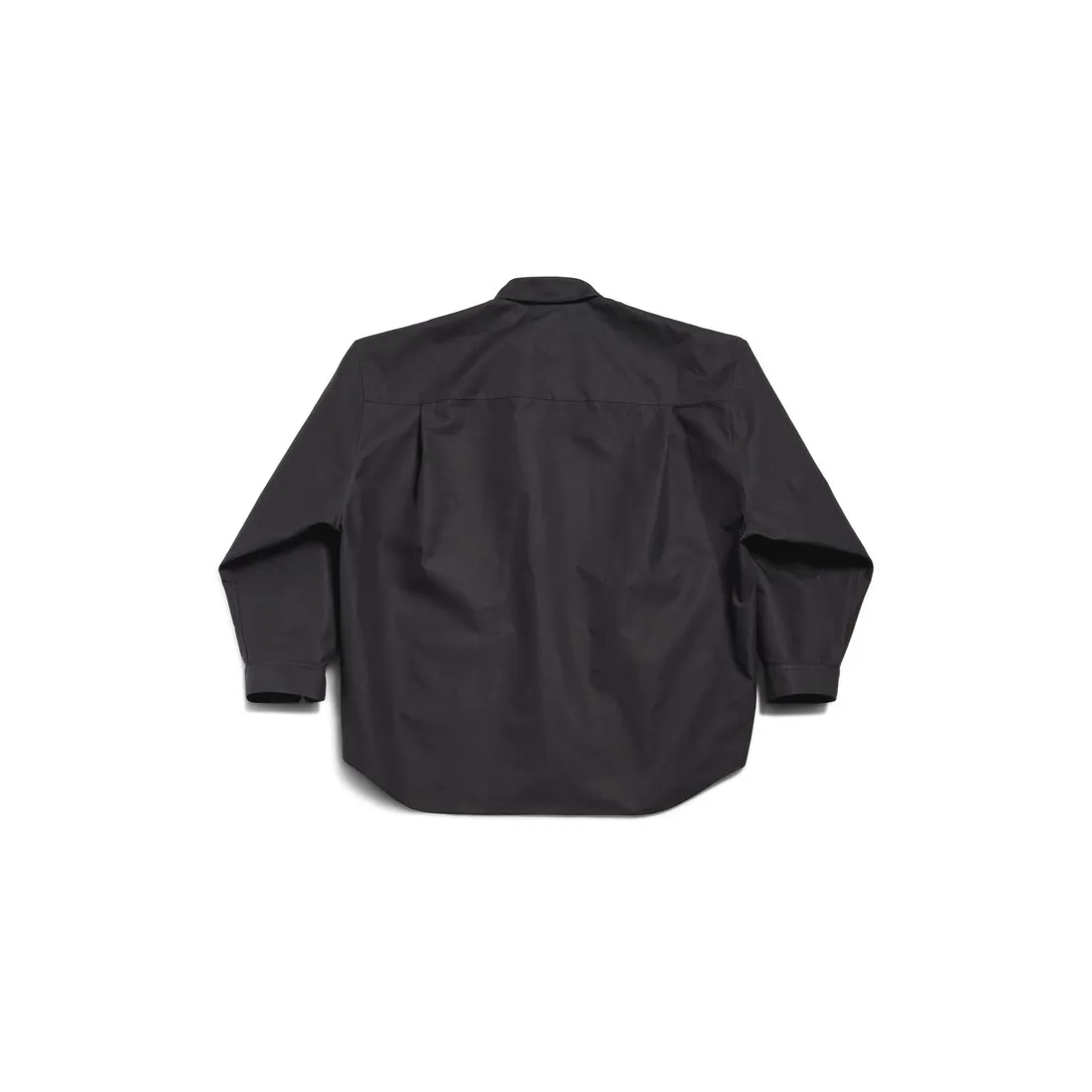 Large Fit Black Outerwear Shirt