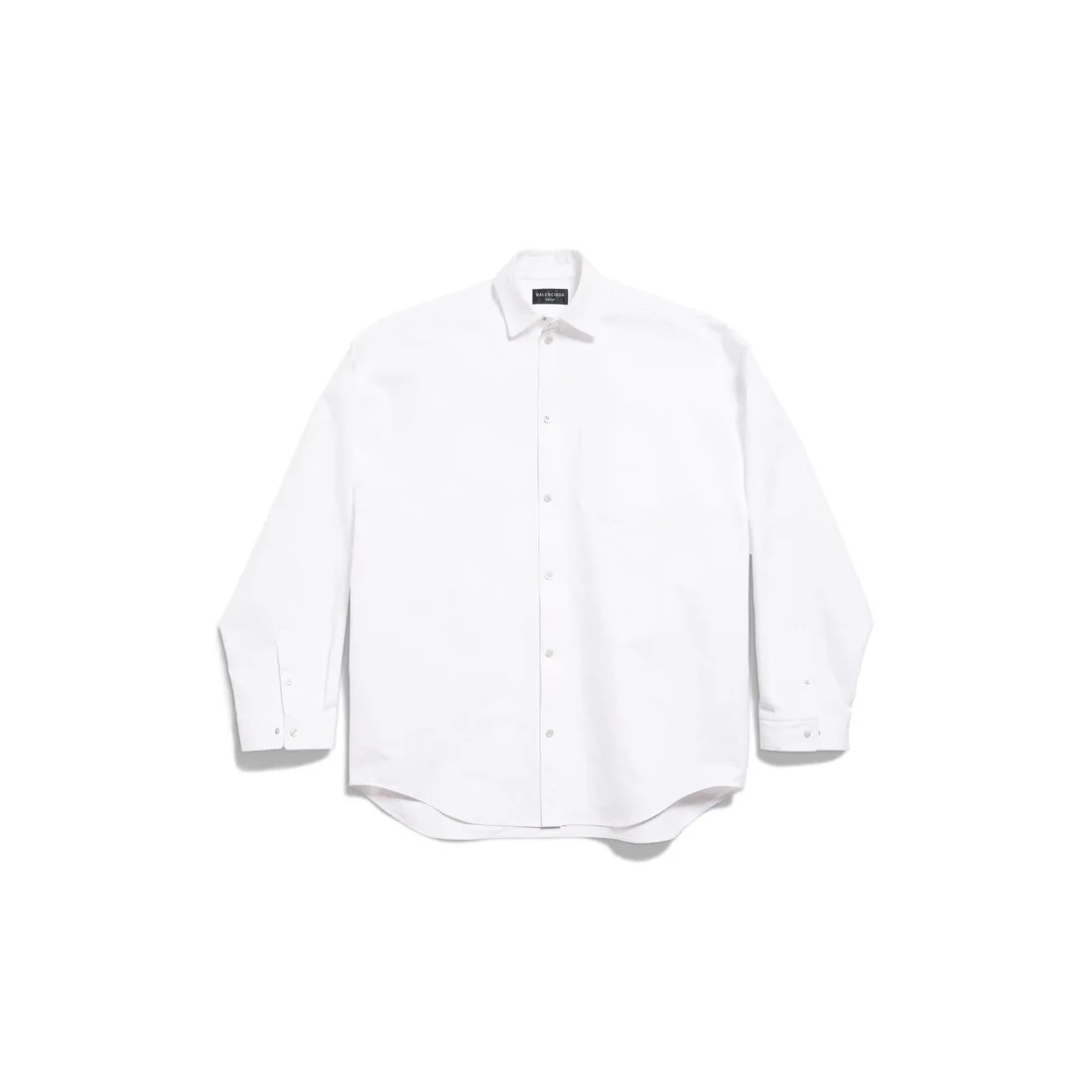 Large Fit White Outerwear Shirt